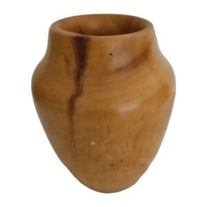 Hand Turned Maple Wood Bud Vase Aspen Spinning Studio Colorado 6.5"
